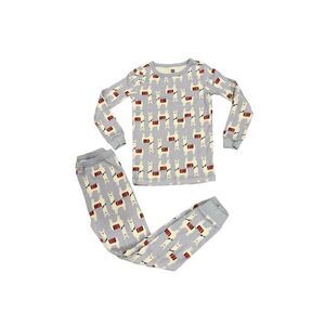 Tea Collection Dressy Llama 2 Piece Cotton Pajama Set Sz 7